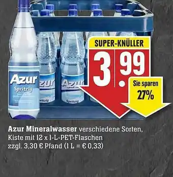 Edeka Azur Mineralwasser Angebot