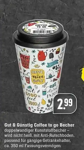 Edeka Gut & Gustig Coffee To Go Becher Angebot