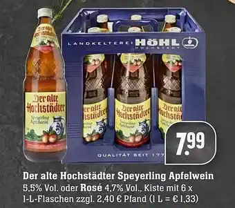 Edeka Der Alte Hochstädter Speyerling Apfelwein Oder Rosé Angebot