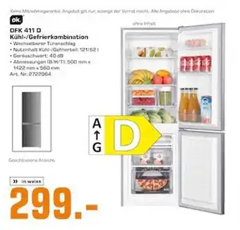 Saturn Ok ofk 411 d kühl- gefrierkombination Angebot