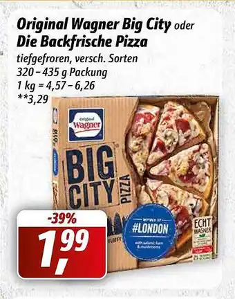 Simmel Original wagner big city oder die backfrische pizza Angebot