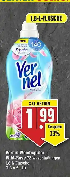 Edeka Vernel Weichspüler Wild-rose Angebot