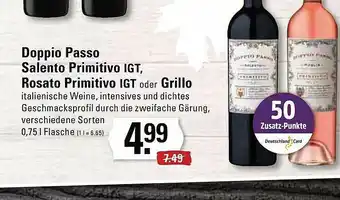 Edeka Doppio Passo Salento Primitivo Igt, Rosato Primitivo Igt Oder Grillo Angebot