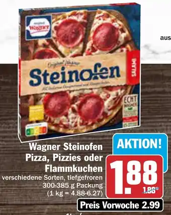 AEZ Original Wagner Steinofen Pizza, Pizzies oder Flammkuchen 300-385 g Packung Angebot