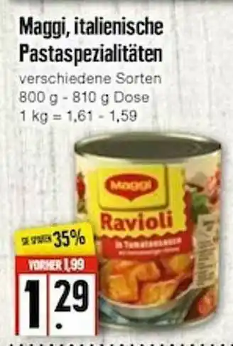 Edeka Frischemarkt Maggi, Italienische Pastaspezialitäten Angebot