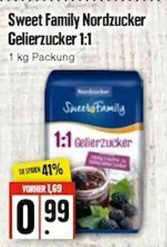 Edeka Frischemarkt Sweet Family Nordzucker Gelierzucker 1:1 Angebot