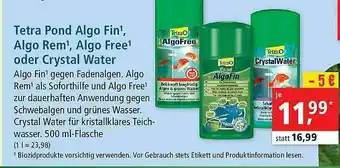 Fressnapf Tetra Pond Algo In, Algo Rem, Algo Free Oder Crystal Water Angebot