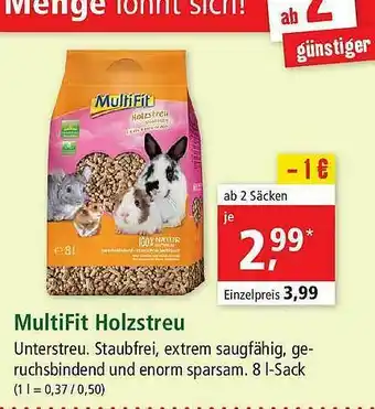 Fressnapf Miltifit Holzstreu Angebot