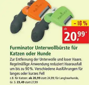 Fressnapf Furminator Unterwollbürste Für Katzen Oder Hunde Angebot