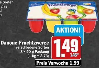 AEZ Danone FruchtZwerge 8x50 g Packung Angebot