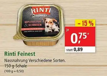 Fressnapf Rinti Feinest Angebot