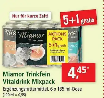 Fressnapf Miamor Trinkfein Vitaldrink Mixpack Angebot