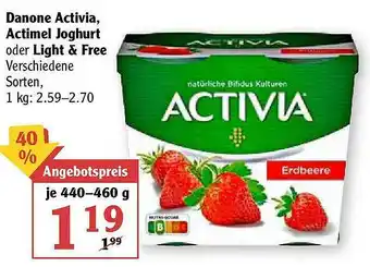 Globus Danone Activia, Actimel Joghurt Oder Light & Free Angebot