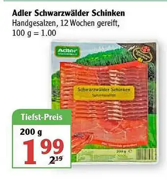 Globus Adler Schwarzwälder Schinken Angebot