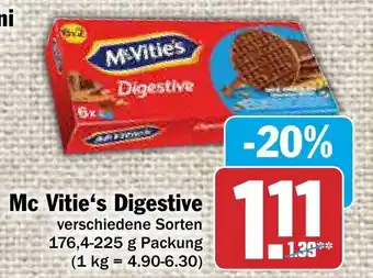 AEZ Mc Vitie's Digestive 176,4-225 g Packung Angebot