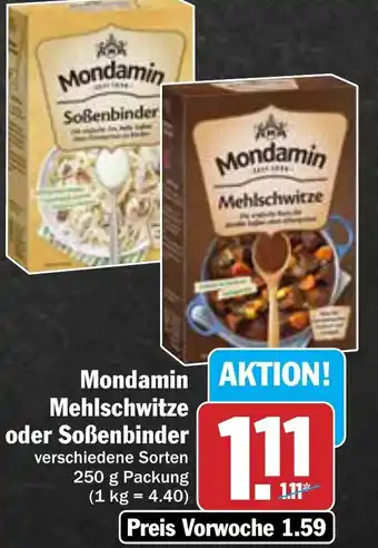 AEZ Mondamin Mehlschwitze oder Soẞenbinder 250 g Packung Angebot