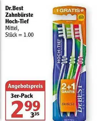 Globus Dr Best Zahnbürste Hoch-tief Angebot