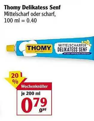 Globus Thomy Delikatess Senf Angebot