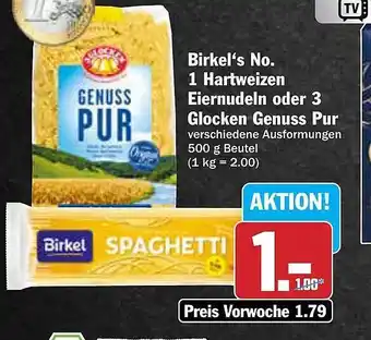 AEZ Birkel's no.1 hartweizen eiernudeln oder 3 glocken genuss pur Angebot