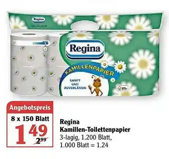 Globus Regina Kamillen-toilettenpapier Angebot