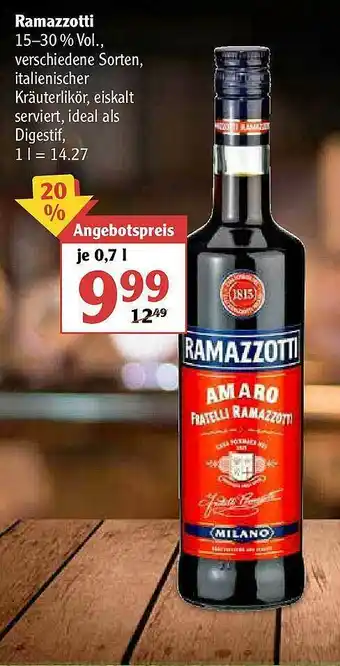 Globus Ramazzotti Angebot