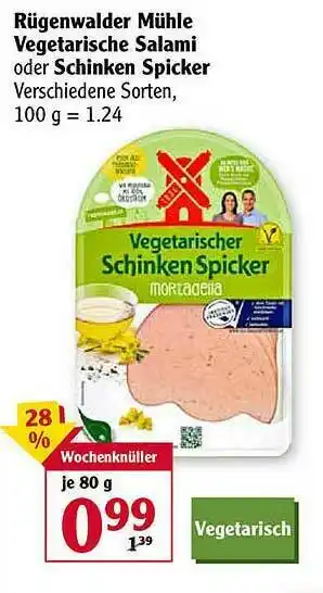 Globus Rügenwalder Mühle Vegetarische Salami Oder Schinken Spicker Angebot