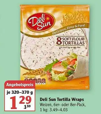 Globus Deli Sun Tortilla Wraps Angebot