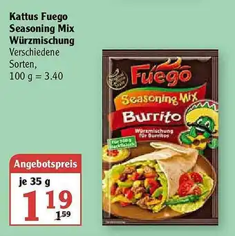 Globus Kattus Fuego Seasoning Mix Würzmischung Angebot