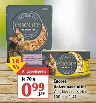 Globus Encore Katzennassfutter Angebot