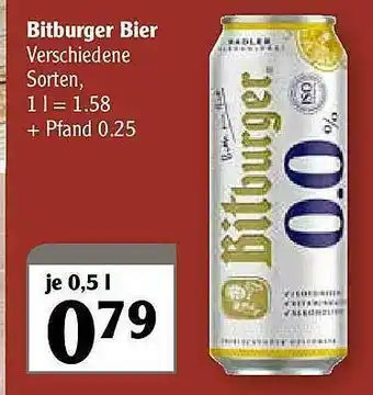 Globus Bitburger Bier Angebot