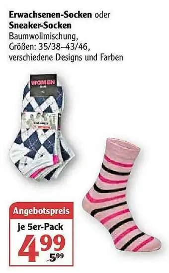 Globus Erwachsenen-socken Oder Sneaker-socken Angebot