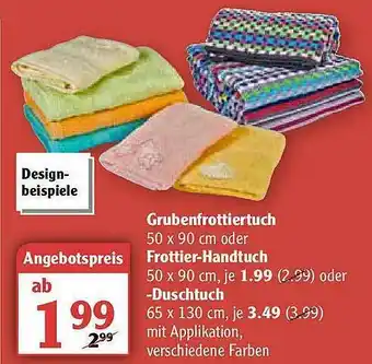 Globus Grubenfrottiertuch Oder Frottier-handtuch Oder Duschtuch Angebot