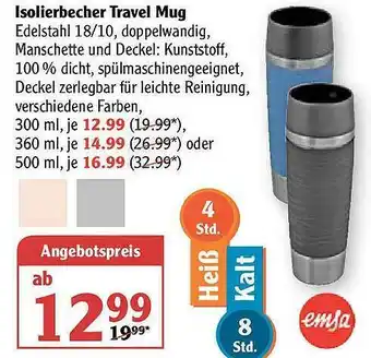 Globus Isolierbecher Travel Mug Angebot