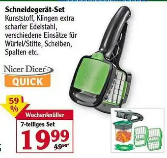 Globus Nicer Dicer Schneidegerät-set Angebot