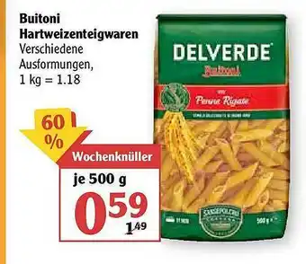 Globus Buitoni Hartweizenteigwaren Angebot