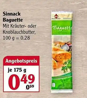 Globus Sinnack Baguette Angebot