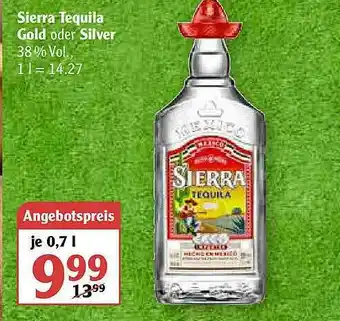 Globus Sierra Tequila Gold Oder Silver Angebot