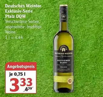 Globus Deutsche Weintor Exklusiv-serie Pfalz DQW Angebot