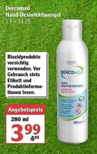 Globus Dercomed Hand Desinfektionsgel Angebot