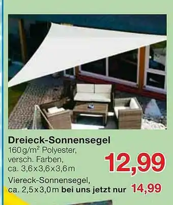 Jawoll Dreieck-sonnensegel Angebot