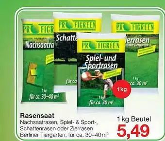 Jawoll Profigreen Rasensaat Angebot