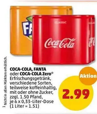 PENNY Coca-cola, Fanta Oder Coca-cola Zero Angebot