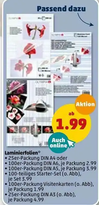 PENNY Laminierfolien Angebot