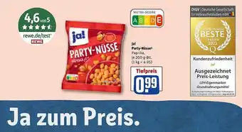 REWE Ja! party nüsse Angebot