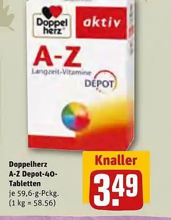 REWE Doppelherz a-z depot-40-tabletten Angebot