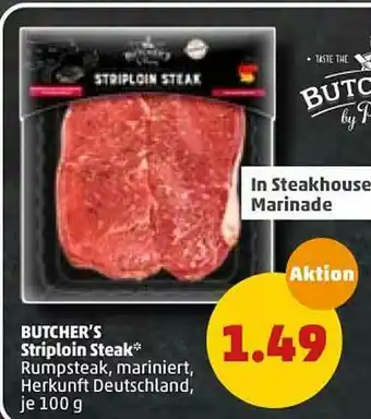 PENNY Butcher's Striploin Steak Angebot