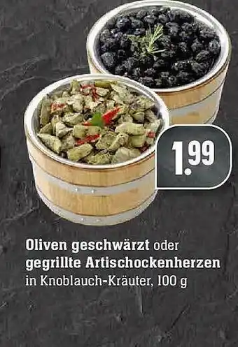 Scheck-in-Center Oliven Geschwärzt Oder Gegrillte Artischockenherzen Angebot