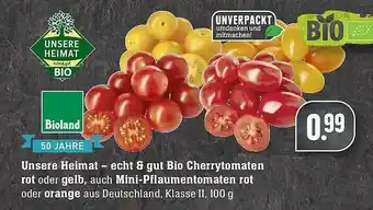 Scheck-in-Center Unsere Heimat Bio Cherrytomaten Rot Oder Gelb, Mini-pflaumentomaten Rot Oder Orange Angebot