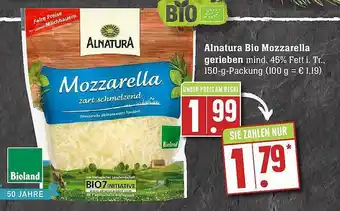 Scheck-in-Center Alnatura Bio Mozzarella Gerieben Angebot