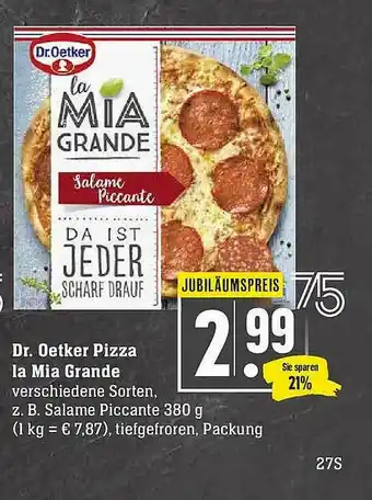 Scheck-in-Center Dr Oetker Pizza La Mia Grande Angebot